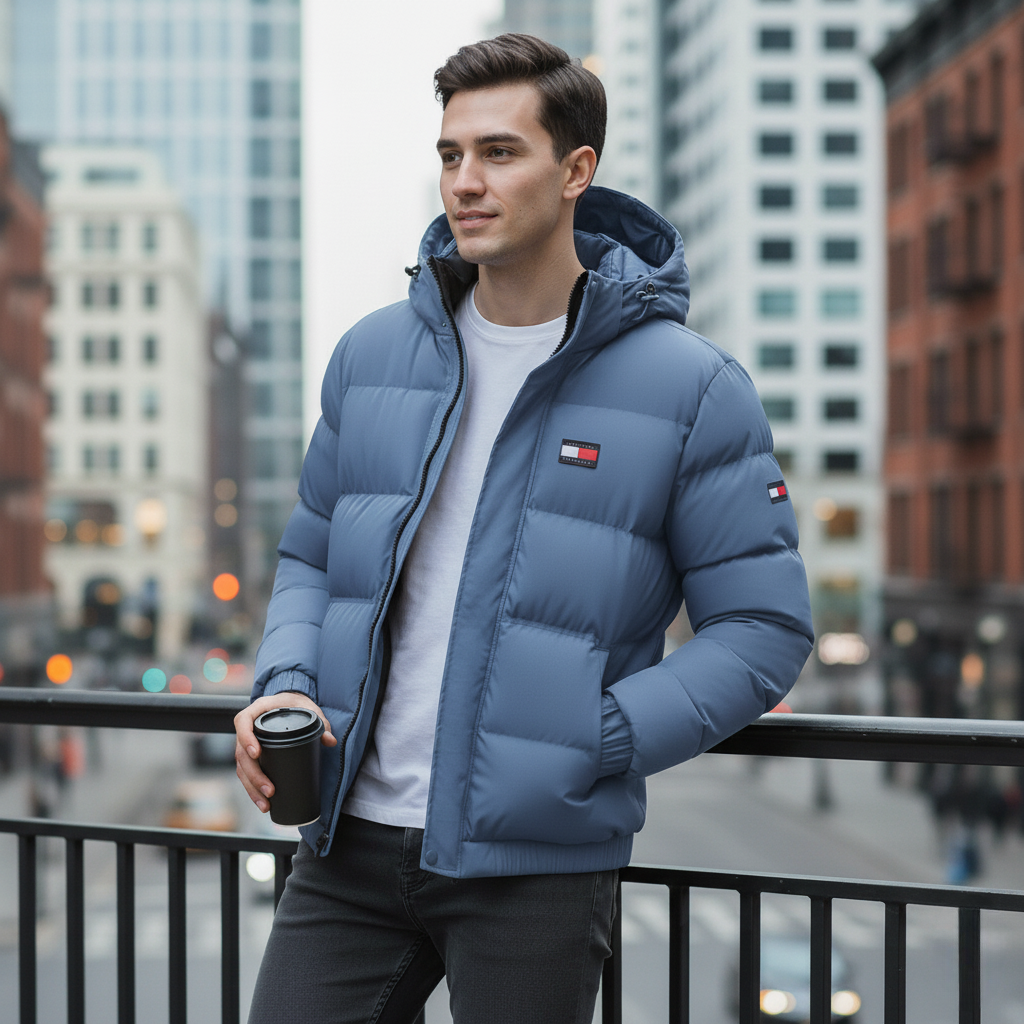 Veste d'hiver rembourrée avec capuche